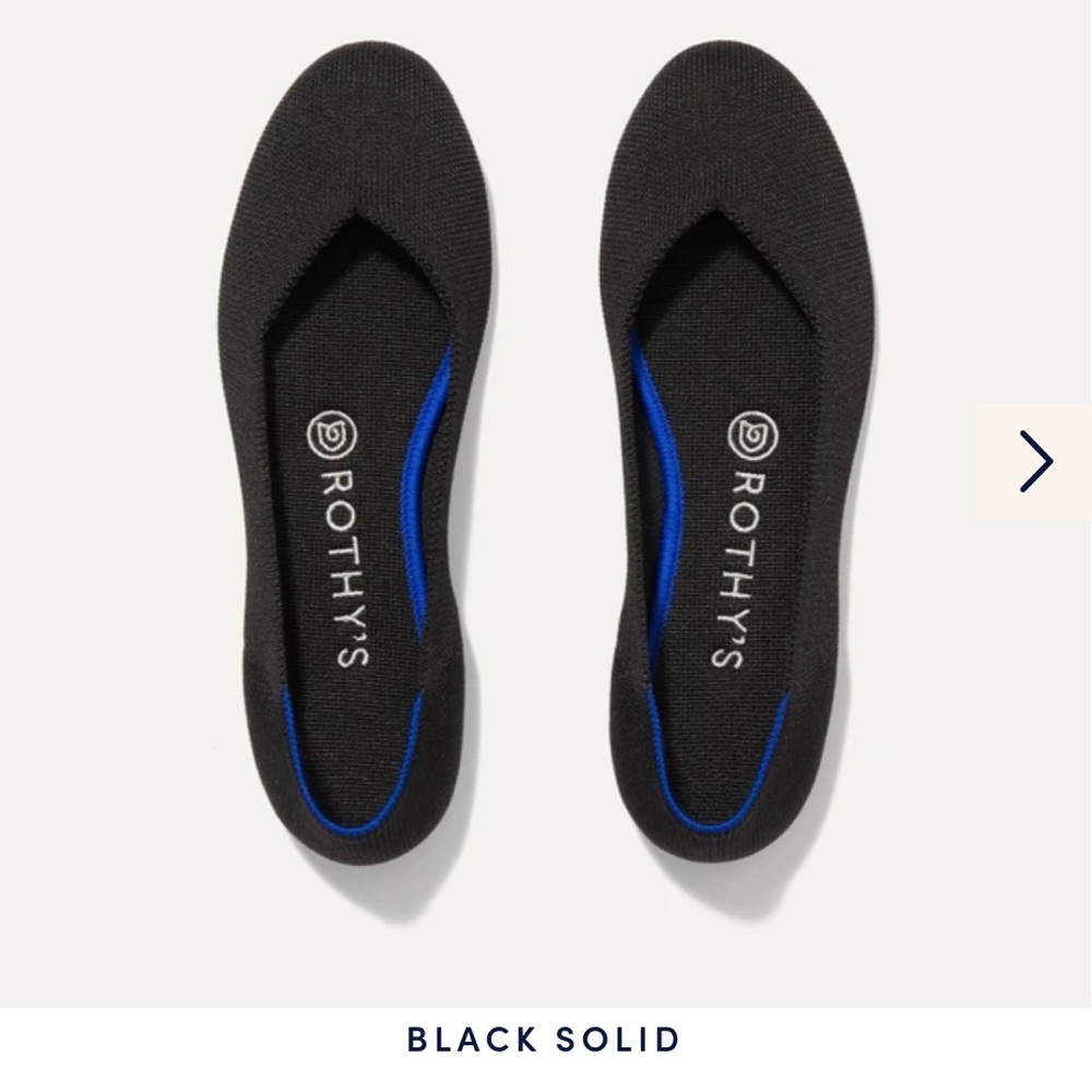 Rothy’s The Flat size 7.5 Black Solid